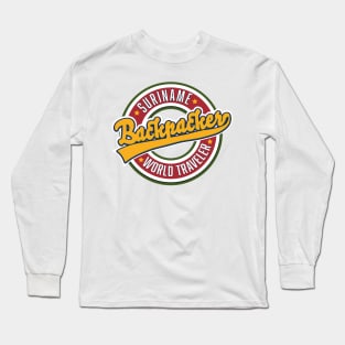 Suriname backpacker world traveler Long Sleeve T-Shirt